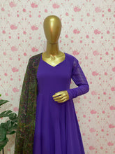 Violet georgette anarkali - kasumi.in